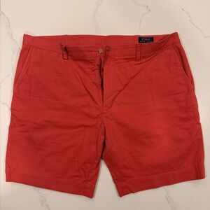 Polo by Ralph Lauren Men's Vibrant Red Flat Front Shorts